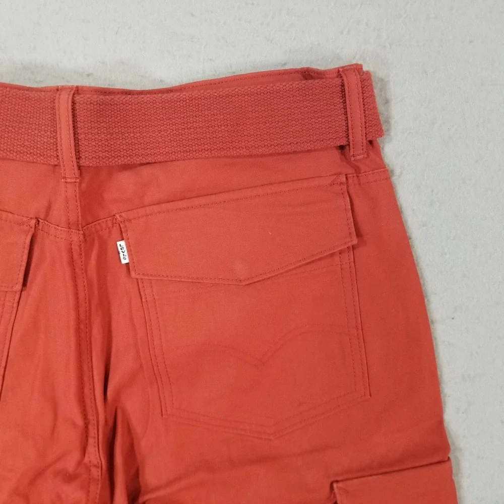 Levi's cargo shorts men's 36 x 13 orange rust heavy duty Urban outdoor Hip-Hop